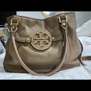 Tory Burch Leather Amanda Hobo Crossbody Bag